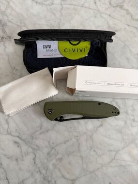 ViVI Olive Green Folding Pocket Knife - Compact EDC Blade